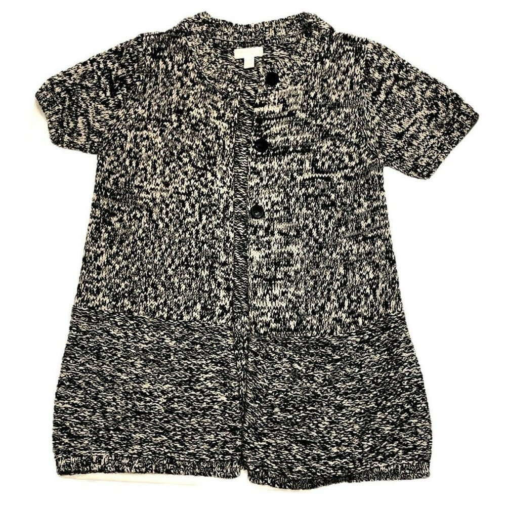 Charter Club Petite Short Sleeve Tunic Cardigan PM